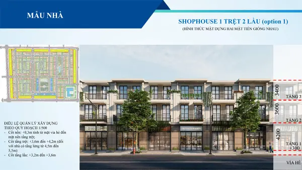 Nhà phố, Shophouse Green City: Thiết kế, Kết cấu & Diện tích